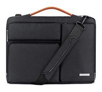 Lacdo 15.6 Zoll 360° Rundumschutz Laptop Schultertasche Hülle für 15.6 Zoll Lenovo Ideapad/ThinkPad, ASUS VivoBook/ZenBook 15, Acer Aspire 5 3 / Chromebook 15, HP Envy/Dell Inspiron 15, Schwarz