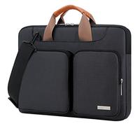 Lacdo 15.6 Zoll 360° Rundumschutz Laptop Schultertasche Hülle für Lenovo Ideapad/ThinkPad 15, ASUS VivoBook/ZenBook 15, 15.6 Zoll Acer Aspire 5 3 / Chromebook, HP Envy 15, Dell Inspiron 15 Schwarz