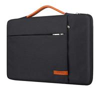 Lacdo 360° Rundumschutz Laptop Tasche Schutzhülle für 15.6 Zoll Lenovo V15/IdeaPad, HUAWEI MateBook D 15, 15.6 Zoll ASUS Vivobook Pro/ZenBook Pro, Acer Aspire 15, HP Envy 15, Dell Inspiron 15, Schwarz