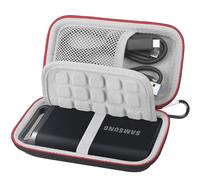 Lacdo Externe Festplattentasche Schutzhülle für Samsung T5 EVO Portable SSD 2TB 4TB 8TB USB 3.2 Gen 1 Externes Solid-State-Laufwerk Eva Stoßfest Wasserdicht Reise Tragen Hülle Case, Schwarz