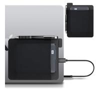 Lacdo Externe Tragbare Festplattenhülle Case Laptop, Stick on Pouch Holder mit Reusable Adhesive, Passen 2.5" Seagate, W D, Toshiba, La CIE HDD SSD, Kabellose Maus, Kabel, mit Stiftschlaufe, Schwarz
