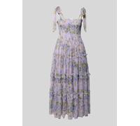 LACE & BEADS Cocktailkleid mit Smok-Details in Flieder, Größe S