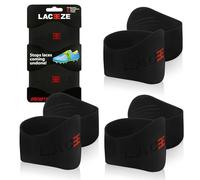 Laceeze Original Bands - As Seen on Dragons' Den - Ribbed Technology - Secure Laces, Prevents Unraveling, Fits Shoe Size C13 - UK 6.5, Black, 3 Pack, Ideal for Sports Shoes, Football, Rugby, Hockey