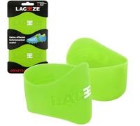 Laceeze Original Bands - As Seen on Dragons' Den - Ribbed Technology - Secure Laces, Prevents Unraveling, Fits Shoe Size C13 - UK 6.5, Green, Ideal for Sports Shoes, Football, Rugby, Hockey