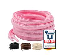 LaceHype 2 Paar - Ovale Schnürsenkel reißfeste Schuhbänder LC6 Ersatz Shoelaces aus Polyester für Sneakers, Sportschuhe, Laufschuhe, Turnschuhe
