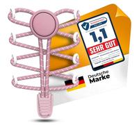 LaceHype - Schnürsenkel ohne binden Elastische mit Schnellschnürsystem aus Gummi, SK02 - Schuhbänder ohne binden - für Sneaker, Kinderschuhe, Laufschuhe (Rosa Mix, 2P)