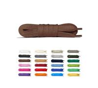 Laceter Flache Schnürsenkel aus Baumwolle 8 mm für Sneaker, Sportschuhe und Freizeitschuhe - Kompatibel mit Nike, Adidas, Converse, Vans - Reißfest und Langlebig- Kakaobraun, 120 cm - X2