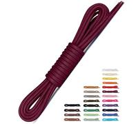 Laceter Gewachste Runde Schnürsenkel 2,4 mm für Lederschuhe, Businessschuhe und Halbschuhe - Passend für Oxford, Derby, Mokassins - Elegant, Dünn und Reißfest - Bordeaux - 120 cm