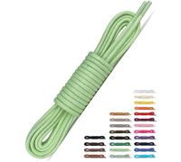 Laceter Gewachste Runde Schnürsenkel 2,4 mm für Lederschuhe, Businessschuhe und Halbschuhe - Passend für Oxford, Derby, Mokassins - Elegant, Dünn und Reißfest - Hellgrün - 90 cm
