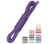 Laceter Gewachste Runde Schnürsenkel 2,4 mm für Lederschuhe, Businessschuhe und Halbschuhe - Passend für Oxford, Derby, Mokassins - Elegant, Dünn und Reißfest - lila - 90 cm
