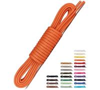 Laceter Gewachste Runde Schnürsenkel 2,4 mm für Lederschuhe, Businessschuhe und Halbschuhe - Passend für Oxford, Derby, Mokassins - Elegant, Dünn und Reißfest - Orange - 90 cm