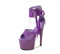 Lackleder Sandalen extra hohe Absätze dünne Fersen sexy 17CM wasserdichte Tabelle Hass Himmel hohe super hohe Sandalen Frauen Sommer