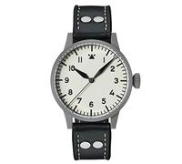 Laco Fliegeruhr mit Leuchtzifferblatt, Automatikuhr, Edelstahlgehäuse, Saphirglas, wasserdicht, Made in Germany