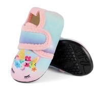 LACOFIA Baby Socken Hausschuhe Kleinkind Mädchen Pantoffel Warm Winter Kinder rutschfeste Slippers Einhörner 22/23