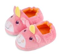 LACOFIA Hausschuhe Kleinkind Mädchen Pantoffeln Tiere Kinder Winter Plüsch Hausschuhe rutschfeste Rosa Einhorn 22/23