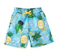 LACOFIA Kinder Jungen Badeshorts Elastische Taille Badehose Jungen Kleinkind Strand Schwimmen Shorts Blaue Ananas 7/8 Jahre 122/128