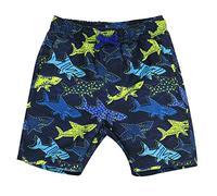 LACOFIA Kinder Jungen Badeshorts Elastische Taille Badehose Jungen Kleinkind Strand Schwimmen Shorts Dunkelblau Hai 3 Jahre 98