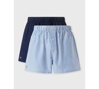 Herren Boxershorts Lacoste Cotton Woven 2P - navy blue/white - Blau (S)