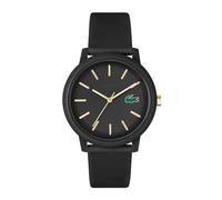 Lacoste 2011444 Herren-Armbanduhr, Lacoste.12.12-Kollektion, schwarzes Armband aus Silikon/Kautschuk