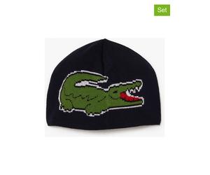 Lacoste 2tlg. Set: Mütze & Schal in Schwarz - 55% | Damen Muetzen Caps