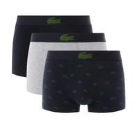 Lacoste 3 Boxershorts Marineblau/Grün/Grau, Herren, Stretch, Schwarz , XXL