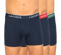 Lacoste 3-er Set Boxer Briefs Blau mit verschiedenfarbigen Webbund