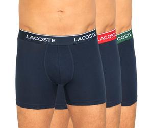 Lacoste 3-er Set Boxer Briefs Blau mit verschiedenfarbigen Webbund