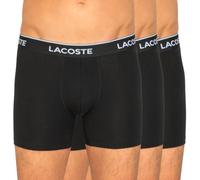 Lacoste Stretch Cotton Long Boxershorts schwarz/weiß (3er-Pack) - M