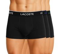 LACOSTE Herren Boxershorts, 3er Pack - Trunks, Cotton Stretch Schwarz L