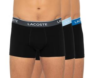 Lacoste 3-er Set Trunks Schwarz mit verschiedenfarbigen Webbund