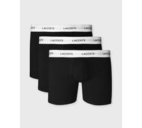LACOSTE Herren Boxershorts, 3er Pack - Boxer Briefs, Cotton Stretch, Logobund Schwarz M