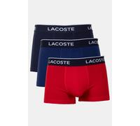 Lacoste 3-pack Stretch Cotton Trunks Navy Blue/red-methylene Größe: L | Unterhosen Outlet | Herren | Blau