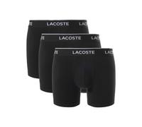 Lacoste Stretch Cotton Long Boxershorts schwarz/weiß (3er-Pack) - XL