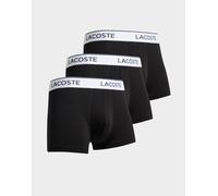 LACOSTE Herren Boxershorts, 3er Pack - Trunks, Cotton Stretch, Logobund S Schwarz