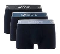 LACOSTE Herren Boxershorts, 3er Pack - Trunks, Casual, Cotton Stretch, Logobund Blau/Graublau / M M Blau