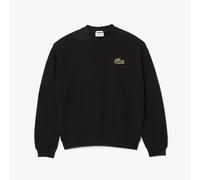 Lacoste - "Accent" Sweatshirt für Herren/Damen Unisex Fleece lose Passform (Schwarz) L