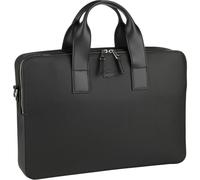 Lacoste Chantaco Aktentasche Leder 39 cm Laptopfach schwarz