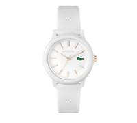 Lacoste Analog Quarzuhr für Damen Kollektion LACOSTE.12.12 mit Weisses Silikonarmband - 2001211