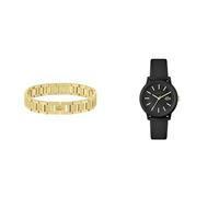 Lacoste Analog Quarzuhr für Damen mit Schwarzes Silikonarmband - 2001212 Armband mit Knebelverschluss für Herren Kollektion Metropole Verziert mit Petit piqué Muster - 2040120
