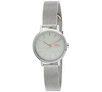 Lacoste Analog Quarzuhr für Damen mit Silbernes Edelstahl-Mesh-Gliederarmband - 2001121