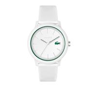 Lacoste Analog Quarzuhr für Herren Kollektion LACOSTE.12.12 mit Weisses Silikonarmband - 2011169