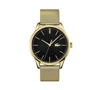 Lacoste Analog Quarzuhr für Herren Kollektion VIENNA mit Goldfarben Edelstahl-Mesh-Gliederarmband - 2011104