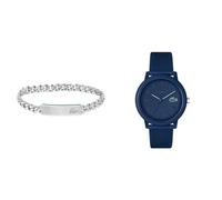 Lacoste Analog Quarzuhr für Herren mit Marinblaues Silikonarmband - 2011172 Gliederarmband für Herren Kollektion Baseline - 2040081