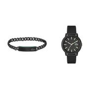 Lacoste Analog Quarzuhr für Herren mit Schwarzes Silikonarmband - 2011233 Gliederarmband für Herren Kollektion Baseline - 2040082