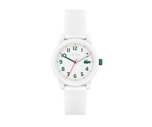 Lacoste Analog Quarzuhr für Kinder Kollektion LACOSTE.12.12 Kids mit Weisses Silikonarmband - 2030039