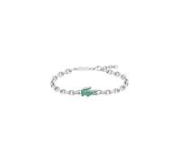 Armband LACOSTE "ARTHOR", edelstahlfarben, grün, grün, Armbänder, Damen, 20cm, Edelstahl, Armband, mit Glasstein - Emaille (25584529-0) edelstahlfarben, grün, grün