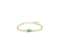 Armband LACOSTE "ARTHOR", gelbgoldfarben, grün, grün, Armbänder, Damen, 20cm, Edelstahl, Armband, mit Glasstein - Emaille (90131202-0) gelbgoldfarben, grün, grün