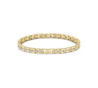 Gliederarmband LACOSTE "METROPOLE", gold (gelbgoldfarben, kristallweiß, kristallweiß), Armbänder, Damen, 17cm, Edelstahl, Gliederarmband, mit Glasstein (38741832-0) gelbgoldfarben, kristallweiß, krist