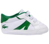 Lacoste Baby Jungen Low-Top Sneaker L004 Crib 2232 CUB, Kleinkinder Halbschuhe,Sportschuhe,Freizeitschuhe,Turnschuhe,Weiss/GRÜN (082),17 EU / 2 UK