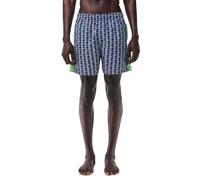 Lacoste - Badehose Midi-Länge für Herren (L) (Dunkles Marineblau/Grün)